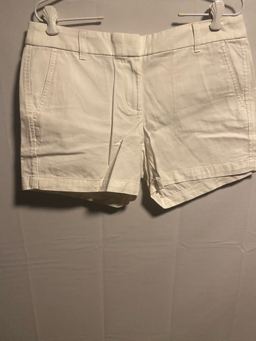 J. Crew Cream Cotton Bermuda Shorts